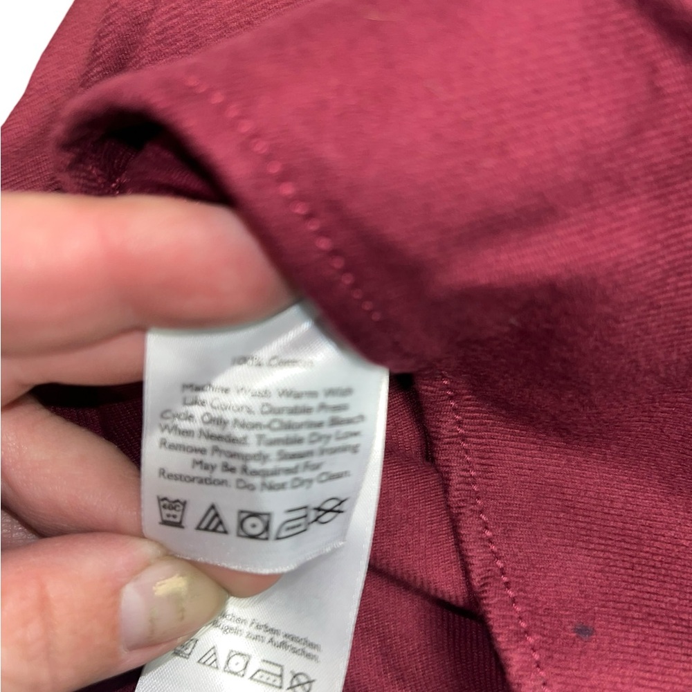 Eddie Bauer Dark Berry Burgundy Button-Up Shirt Size TXXL - Picture 4 of 4
